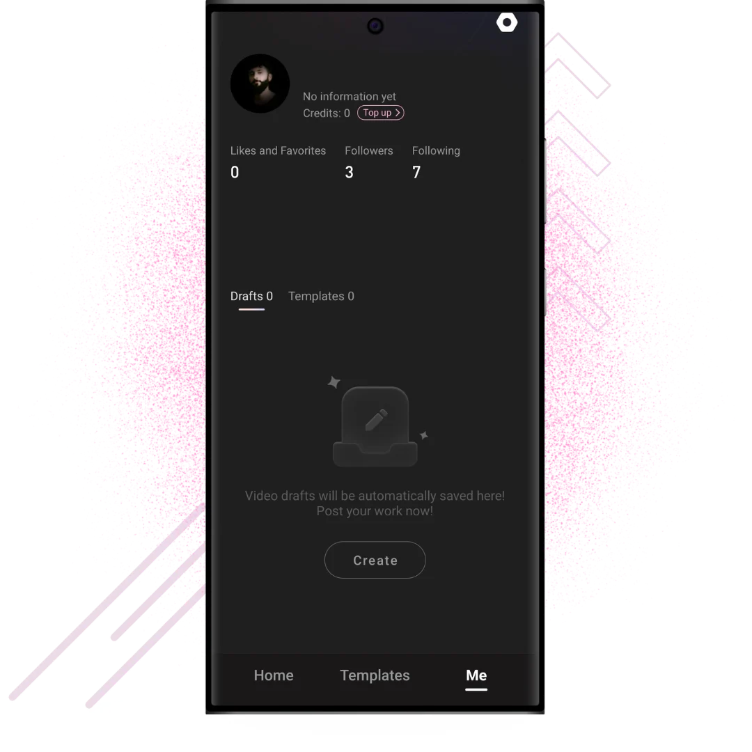 community and chat feature interface in wink app screenshot